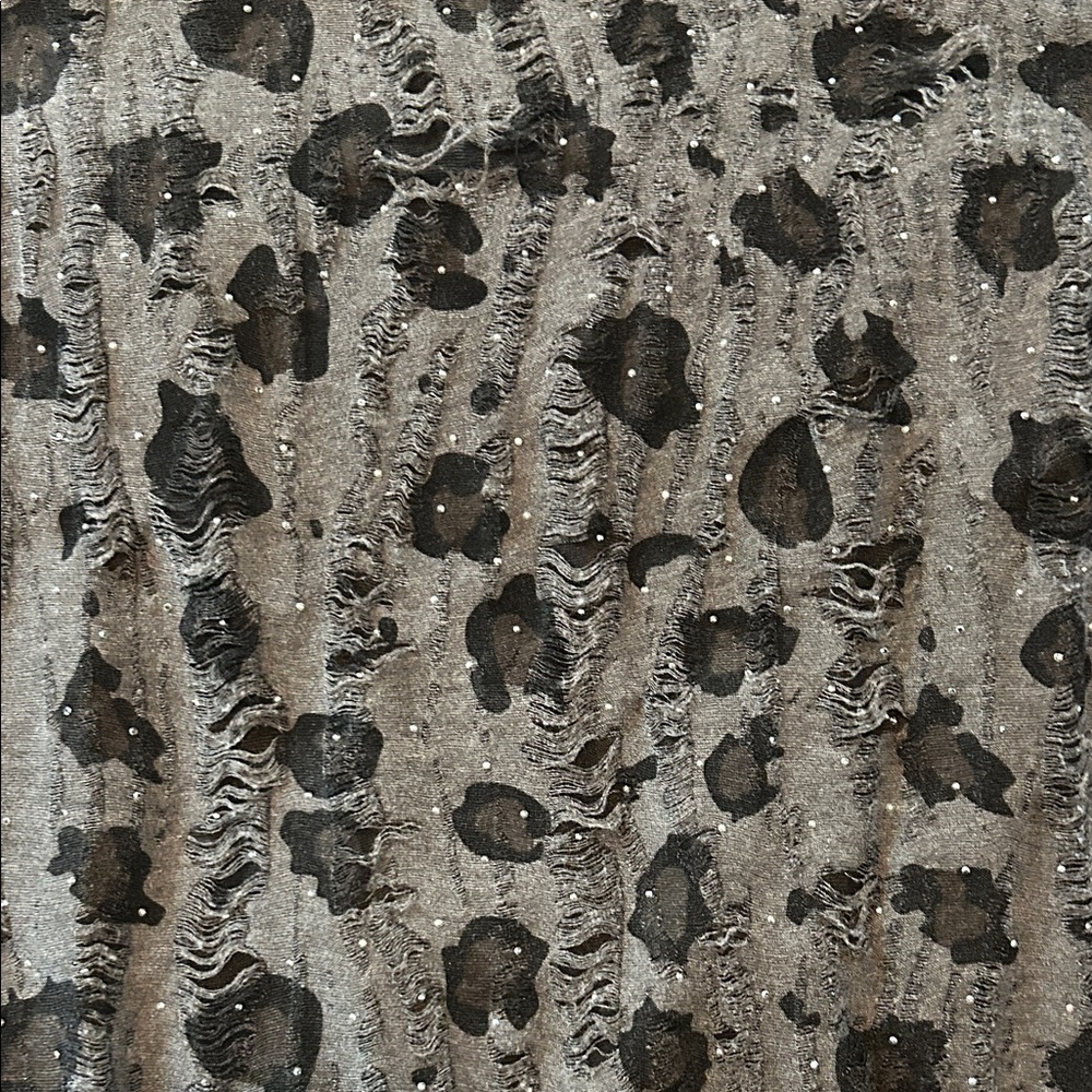 Black Patterned Long Sleeve Top - Picture 9 of 11